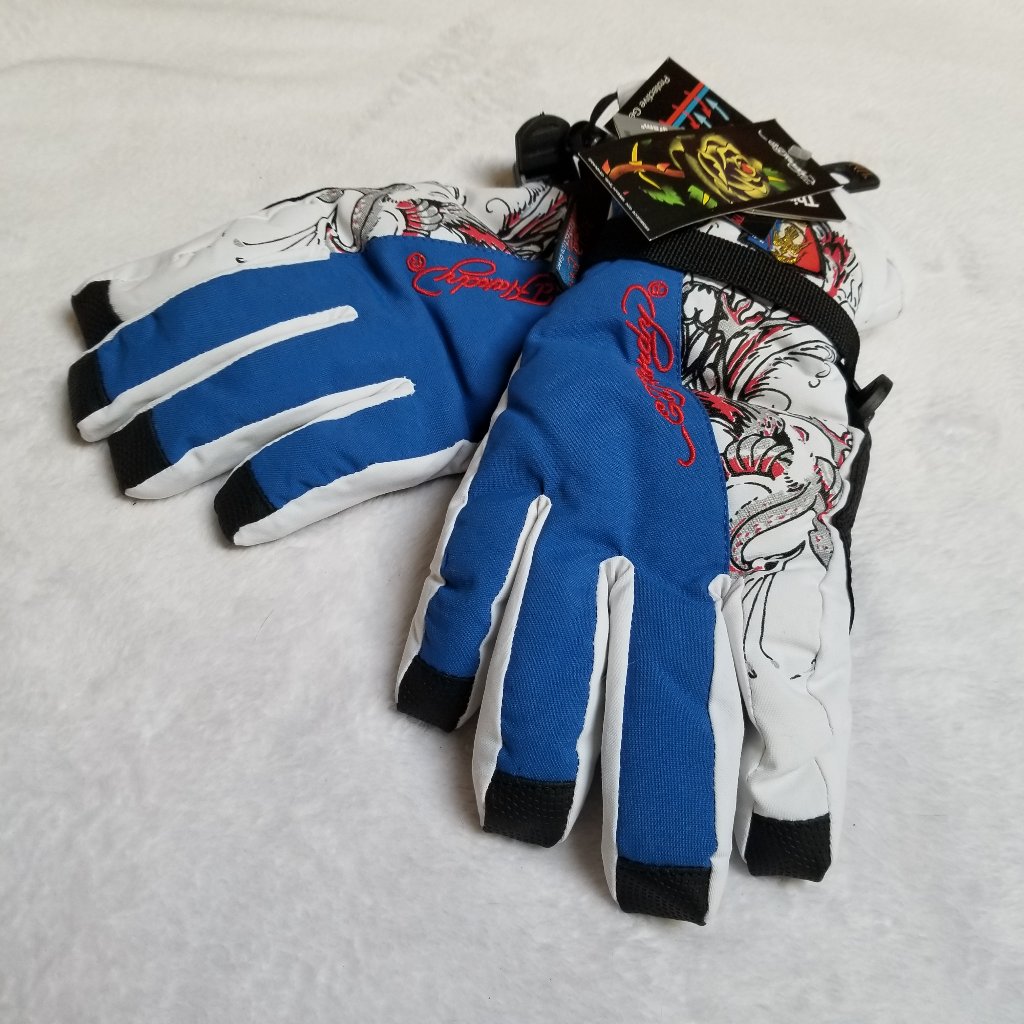 Authentic Womens Ed Hardy Usa Special Edition Gloves Size M